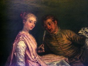 追跡中の停止（詳細） 作： Jean Antoine Watteau